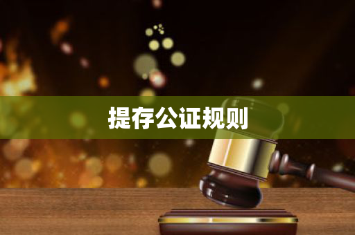 提存公证规则