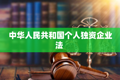 中华人民共和国个人独资企业法 